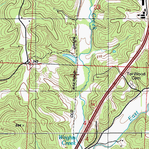 Topographic Map of Cooper (historical), MO