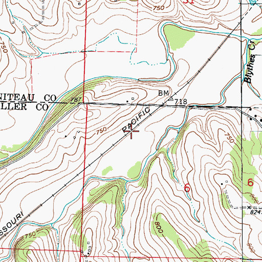 Topographic Map of Goodmans (historical), MO