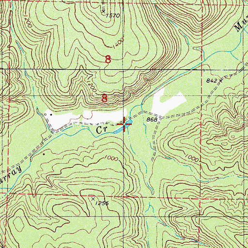 Topographic Map of Mikles Creek, AR