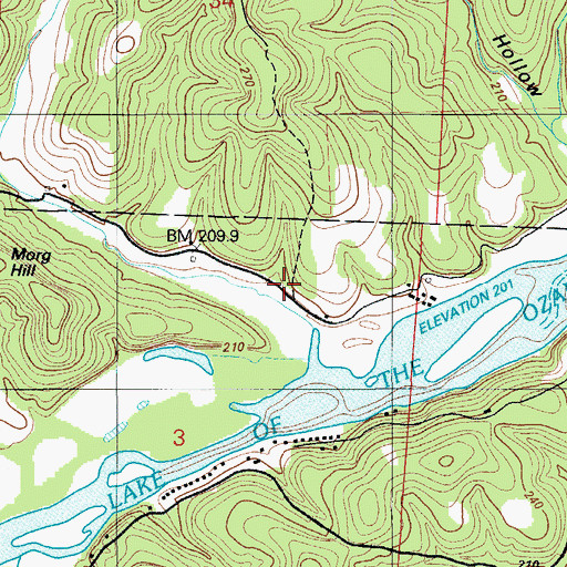Topographic Map of Nonsuch (historical), MO