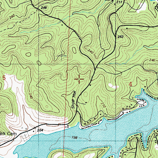 Topographic Map of Osage Iron Works (historical), MO