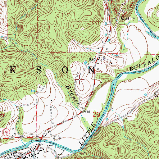 Topographic Map of Buffalo Ranger District Office, AR