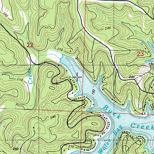 Topographic Map of Corcyra (historical), MO