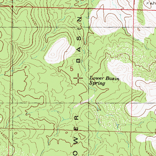 Topographic Map of Lower Basin Spring, AZ