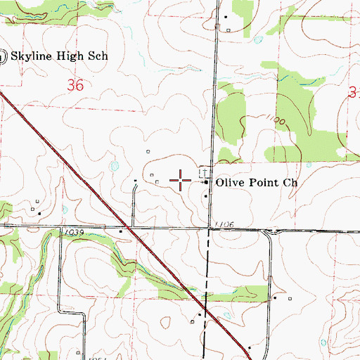 Topographic Map of Lone Spring (historical), MO