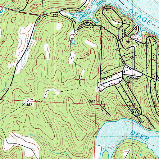 Topographic Map of Duroc (historical), MO