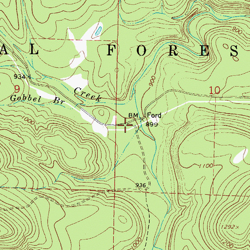 Topographic Map of Millard, AR