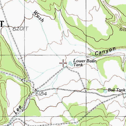 Topographic Map of Lower Basin Tank, AZ