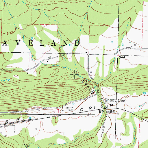 Topographic Map of Big Piney Creek, AR