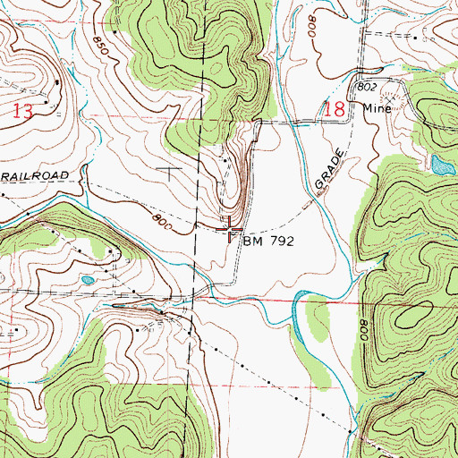 Topographic Map of Raymond (historical), MO
