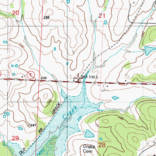 Topographic Map of Schuyler (historical), MO