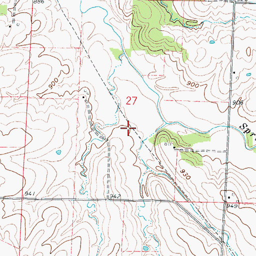 Topographic Map of Dumpville (historical), MO