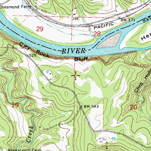 Topographic Map of City Rock Bluff Special Interest Area, AR