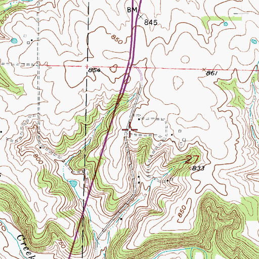 Topographic Map of Thornleigh (historical), MO