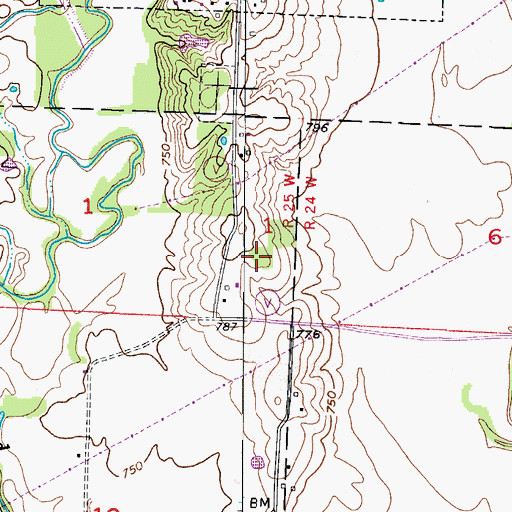Topographic Map of Goffs Post Office (historical), MO