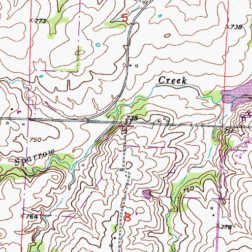 Topographic Map of Lawler School (historical), MO
