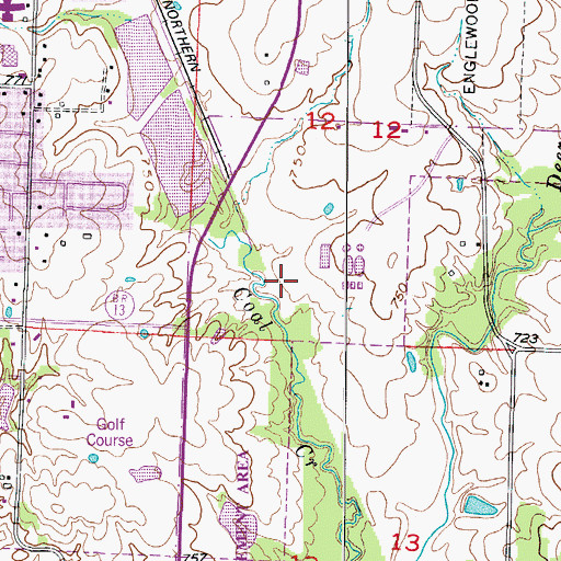 Topographic Map of Levy (historical), MO