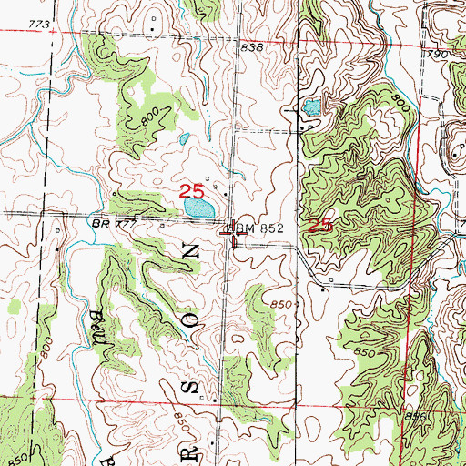 Topographic Map of Crab Orchard Church (historical), MO