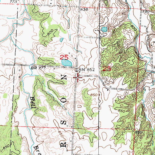 Topographic Map of Crab Orchard School (historical), MO