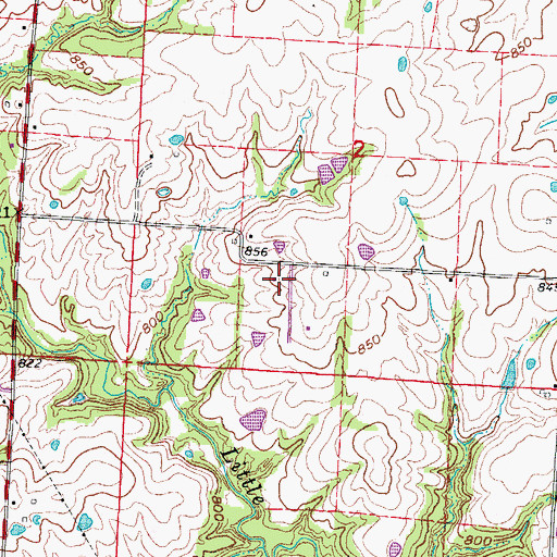 Topographic Map of Douglas School (historical), MO