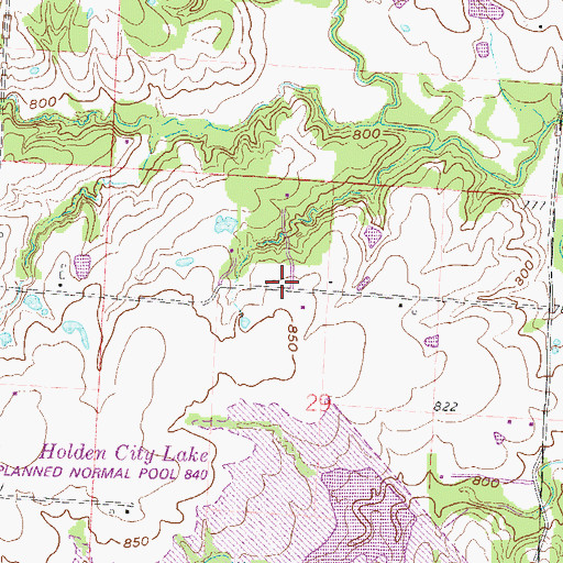 Topographic Map of Everett School (historical), MO