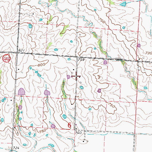 Topographic Map of Greendoor Post Office (historical), MO