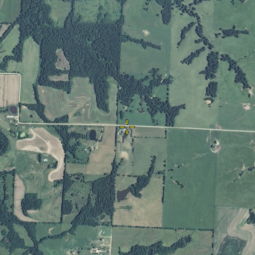 Aerial/Satellite Image of Hoffman Post Office (historical), MO