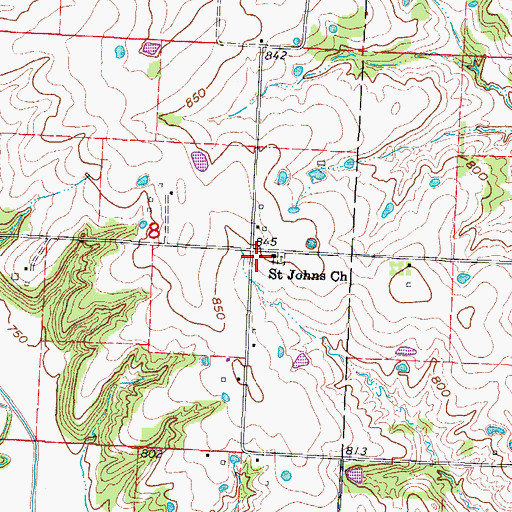 Topographic Map of Murray School (historical), MO