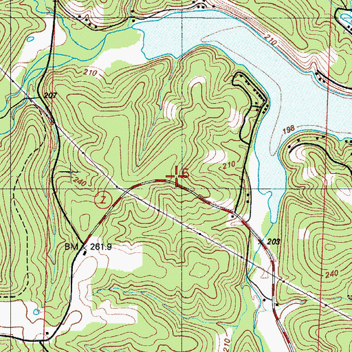 Topographic Map of Nichol Hill School (historical), MO