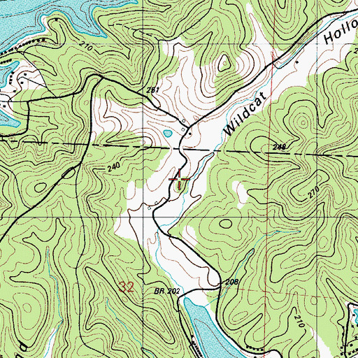Topographic Map of Wilson Bend School (historical), MO
