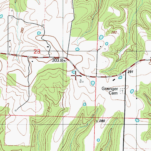 Topographic Map of Crocker School (historical), MO