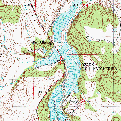 Topographic Map of Sunnyside Church (historical), MO