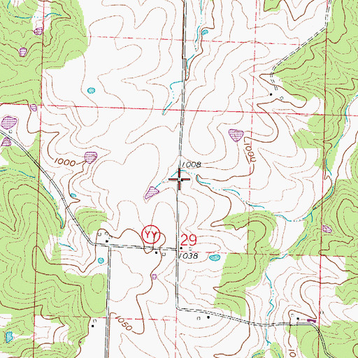 Topographic Map of Smiley School (historical), MO