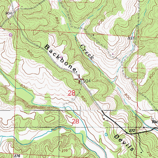 Topographic Map of Ritchie School (historical), MO