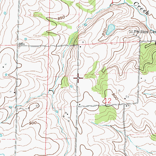 Topographic Map of Goodman School (historical), MO