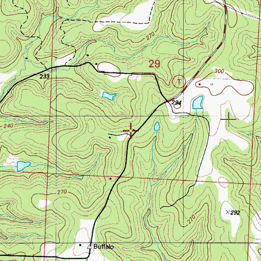 Topographic Map of Riverview School (historical), MO