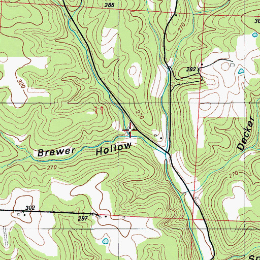 Topographic Map of Lindloff School (historical), MO