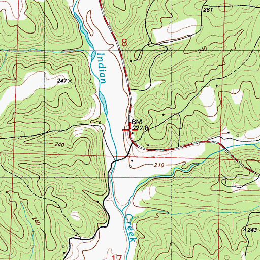 Topographic Map of McKinley School (historical), MO