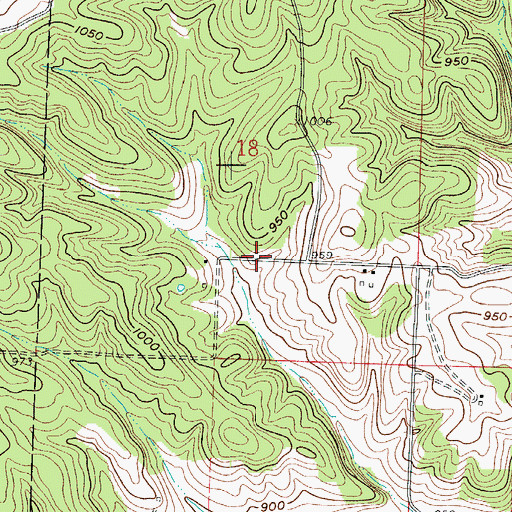 Topographic Map of Owsley School (historical), MO