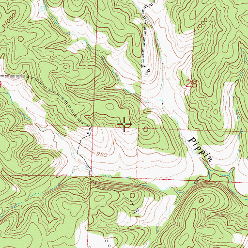 Topographic Map of Olive Point School (historical), MO