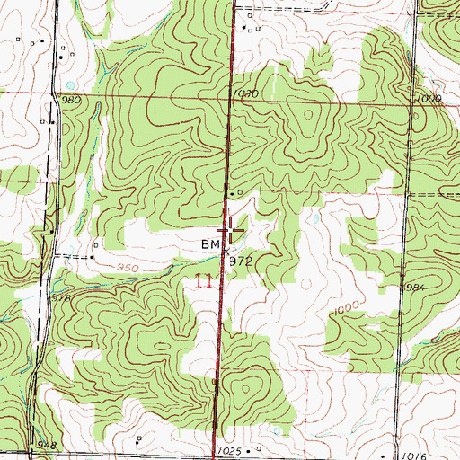 Topographic Map of New Haven School (historical), MO