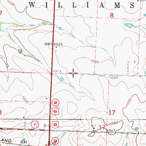 Topographic Map of Prairie Flower School (historical), MO
