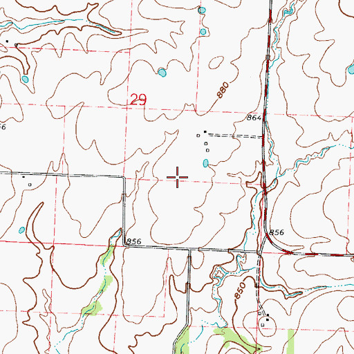 Topographic Map of Prairie View School (historical), MO