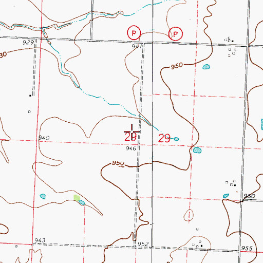 Topographic Map of Greenfield School, MO