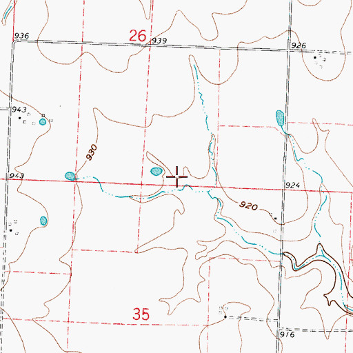 Topographic Map of Golden School (historical), MO