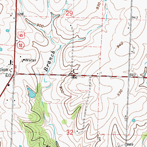 Topographic Map of Plain View School (historical), MO
