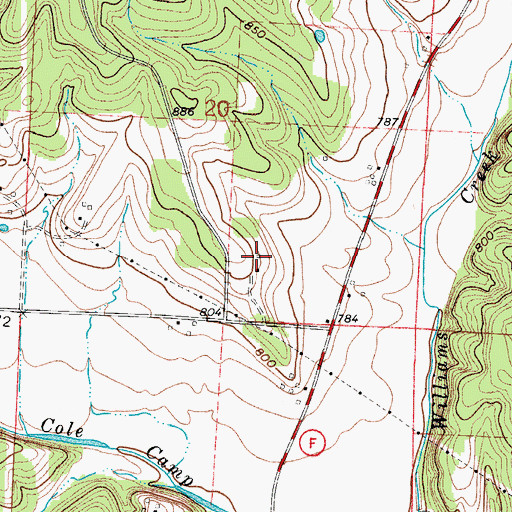 Topographic Map of Fordney School (historical), MO