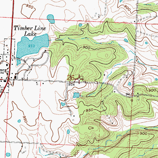 Topographic Map of Hutsler School (historical), MO