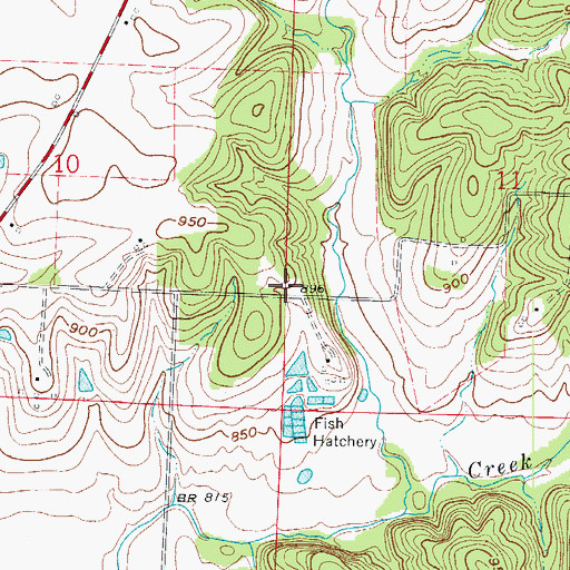 Topographic Map of Fruend School (historical), MO