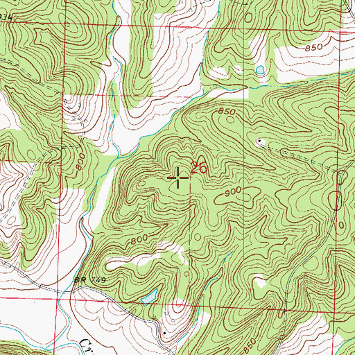 Topographic Map of Kreisel School (historical), MO